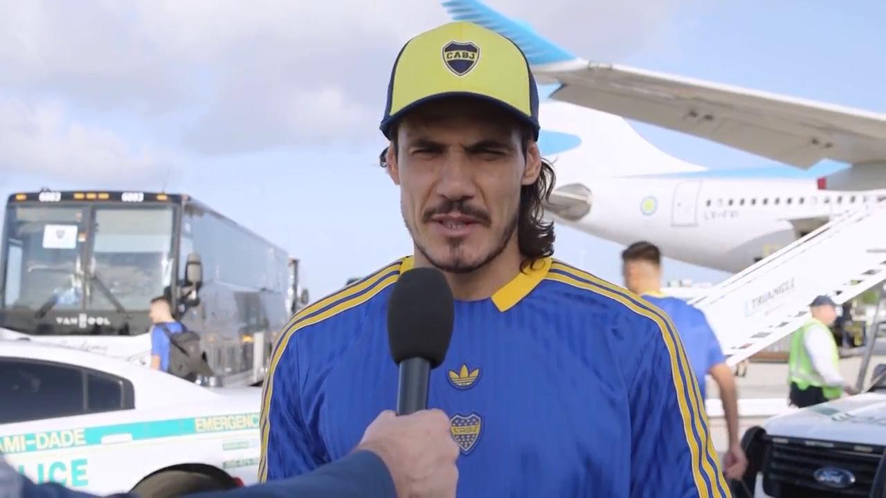 Cavani's Boca Juniors arrive in Miami for Club Word Cup