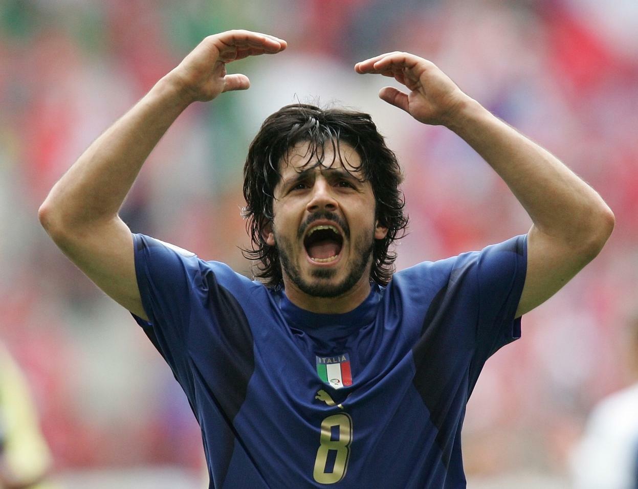 Figurine GATTUSO – Equipe Nationale Italie – Mondial 2006 – Hauteur 7 Cm – Neuf