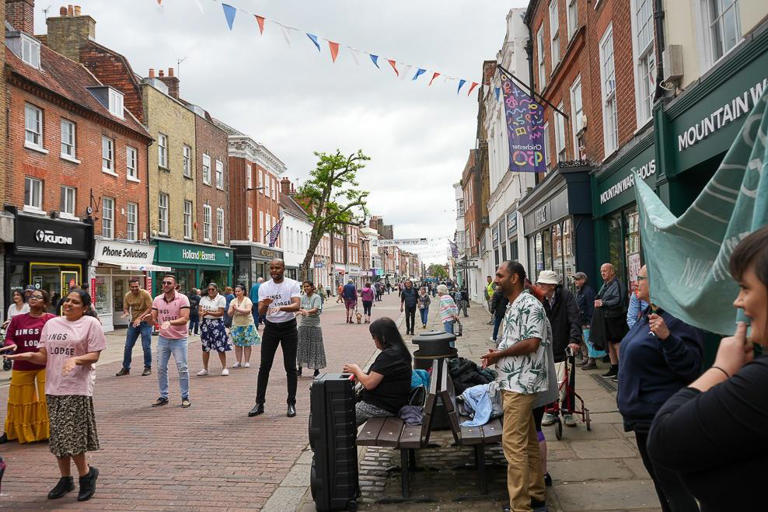 15 photos: surprise flash mob stuns Chichester for carers week