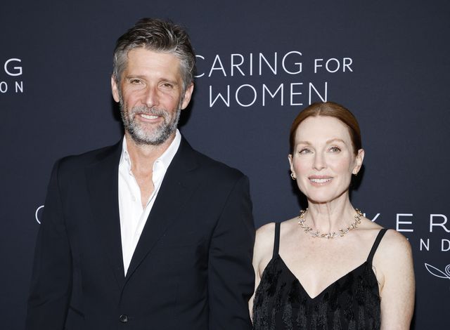 Getty Images Bart Freundlich and Julianne Moore attend Kering's 3rd Annual Caring for Women Dinner on September 9, 2024, in New York City.