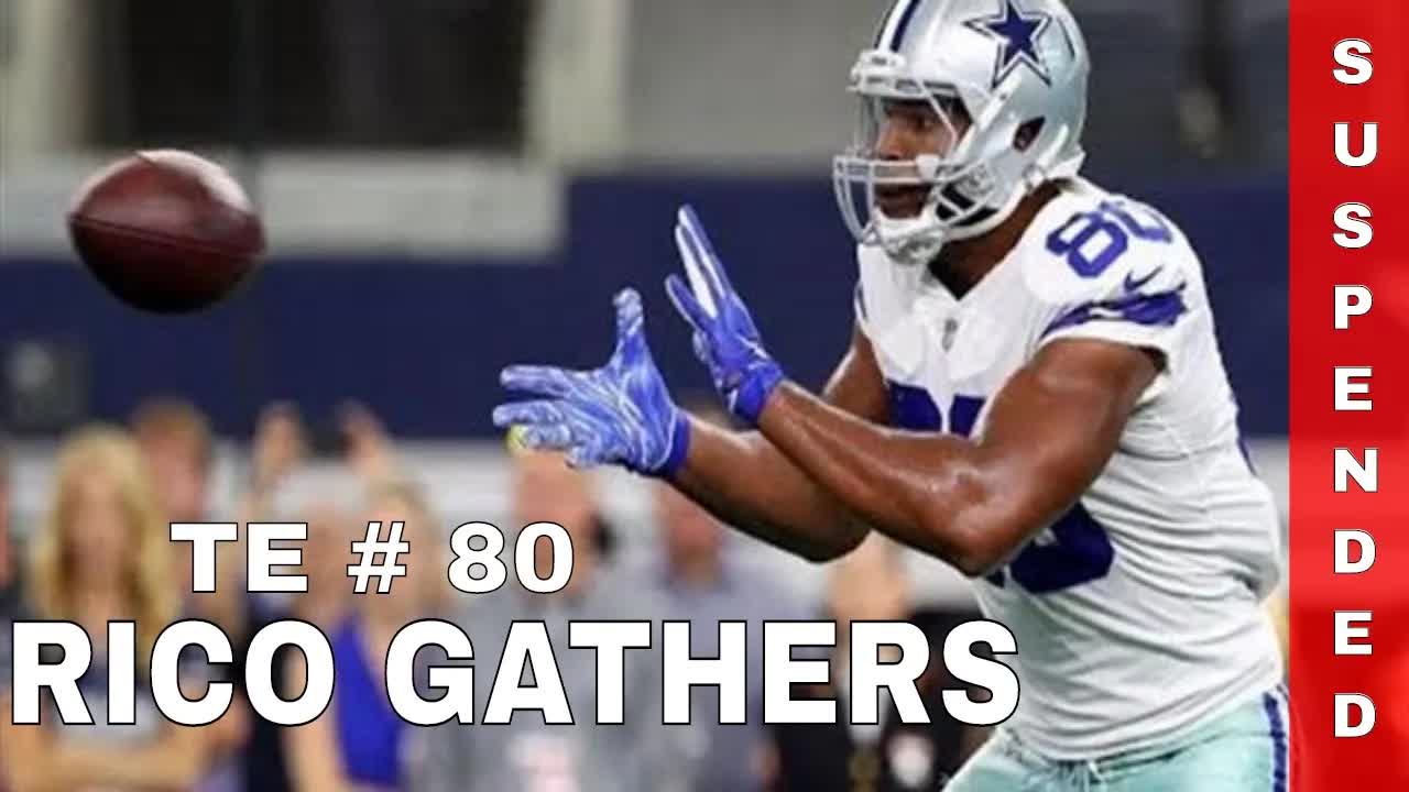 law nation sports: cowboys' rico gathers suspended for one game