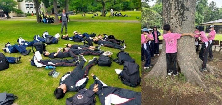 葉のにおい・幹の太さも体感、広大なキャンパスで中１樹木観察…麗澤