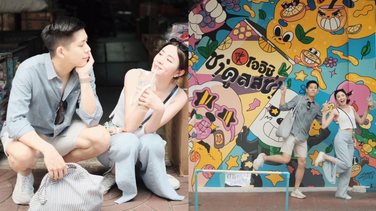 王乃伃與Peter也在昨（10）日正式官宣，在IG發布了兩人前往泰國曼谷旅行的一系列甜美合照，閃瞎眾人。（圖／翻攝自王乃伃IG）