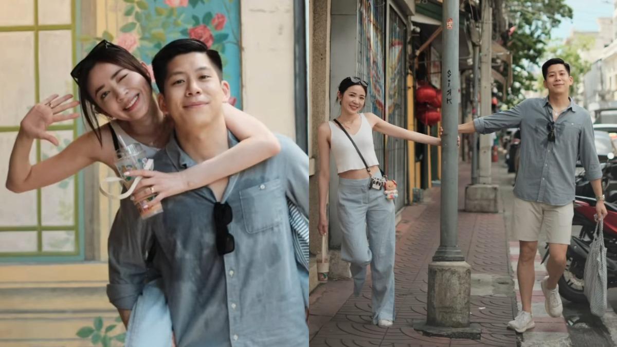 王乃伃與Peter沿路拍美照、互動親暱，甜度直逼偶像劇情節。（圖／翻攝自王乃伃IG）