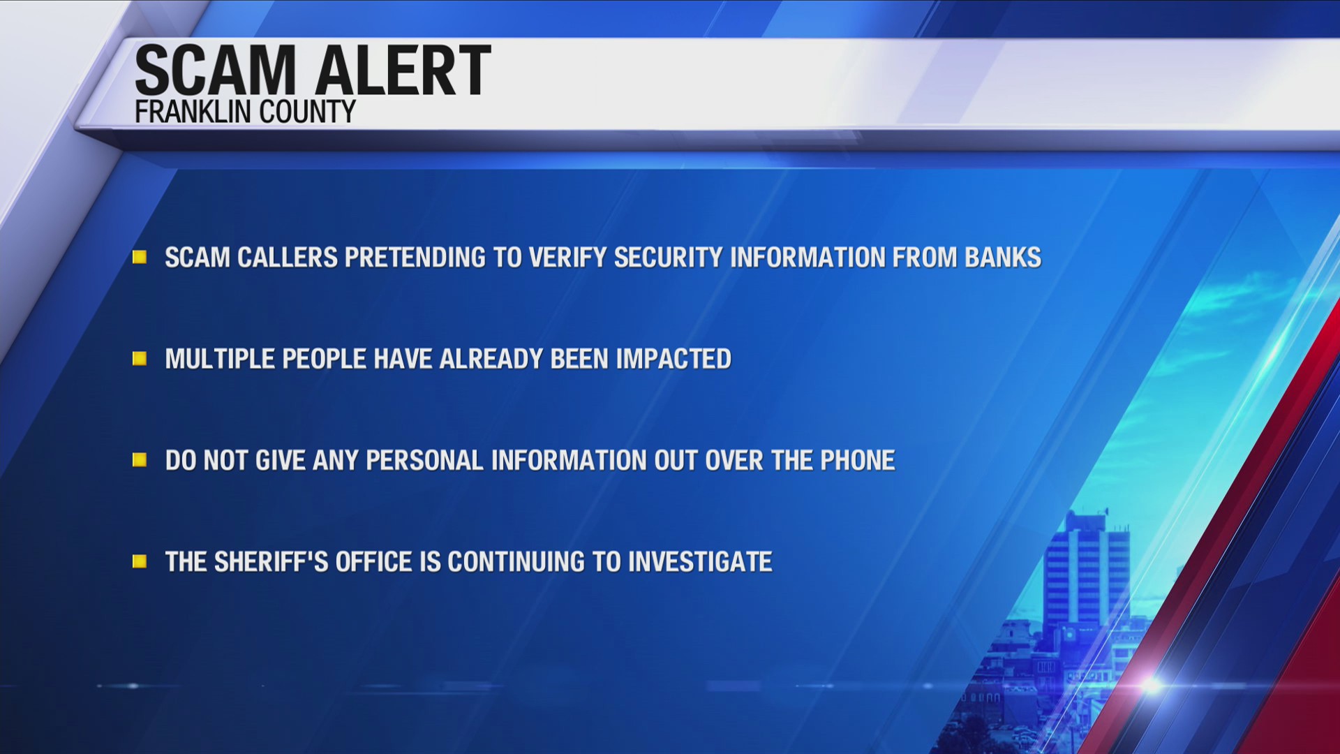 Law enforcement warns of bank scam in the Roanoke Valley