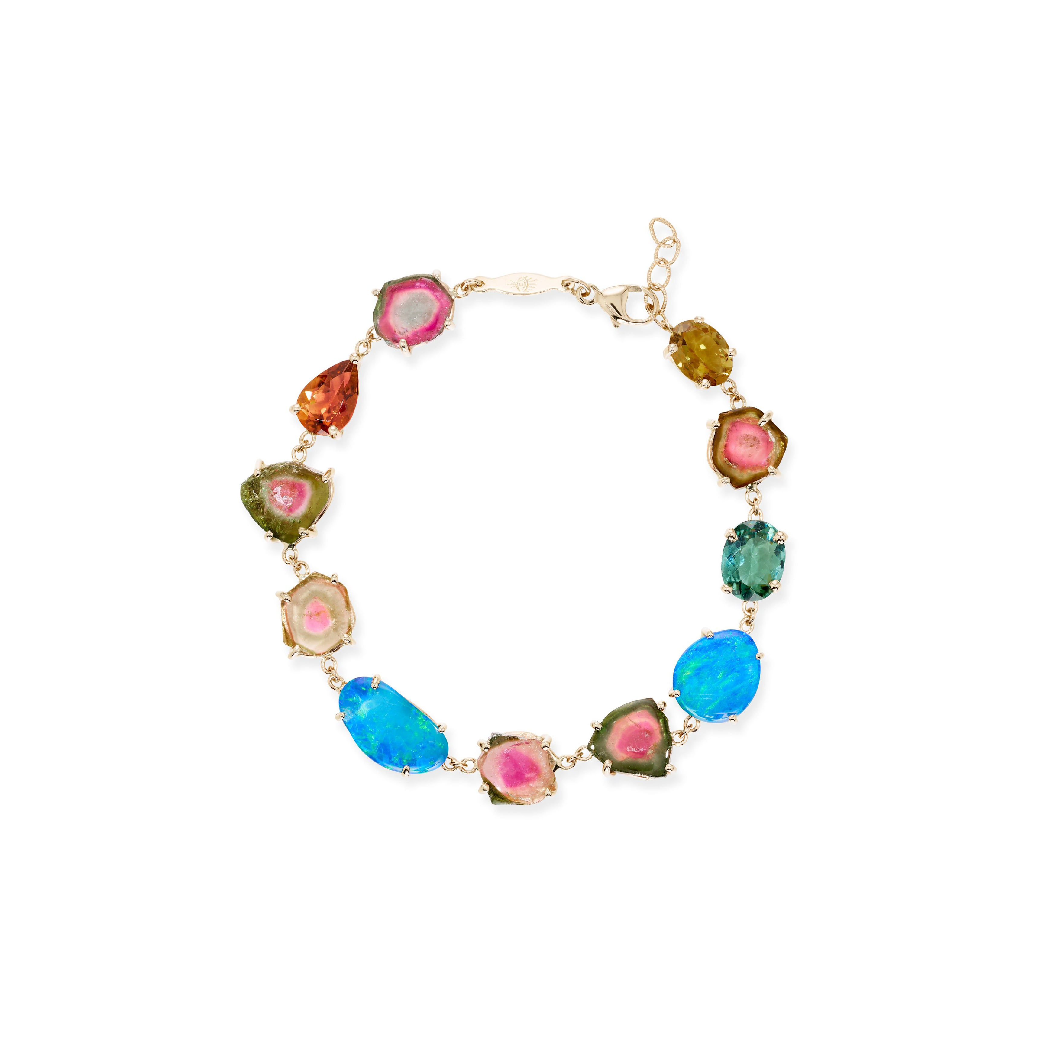 Multi Shape Prong Gemstone Bracelet
