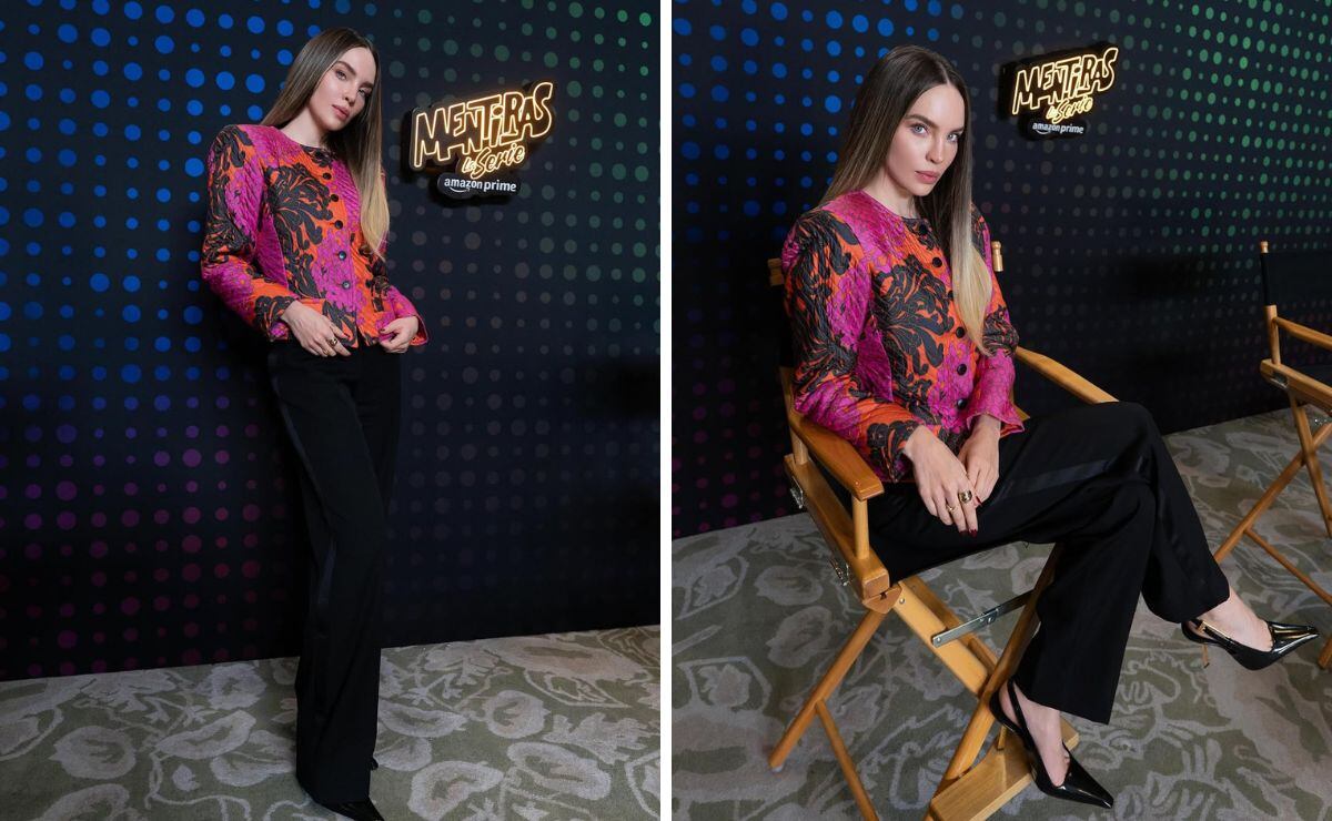 Belinda lleva el glamour de los años ochenta en este look