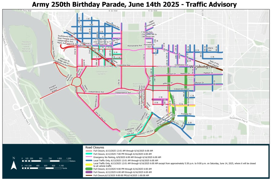 dc-road-closures-begin-ahead-of-military-parade-saturday