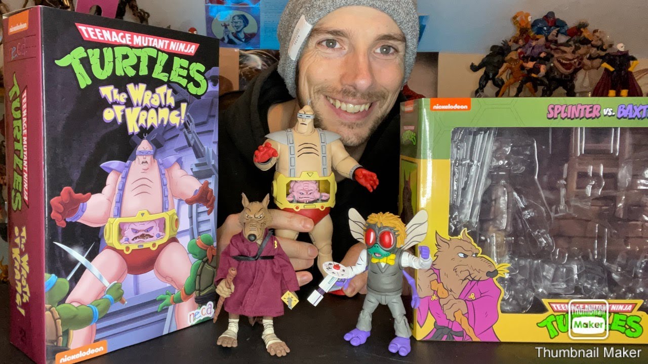 NECA Krang, Splinter, and Baxter Unboxing