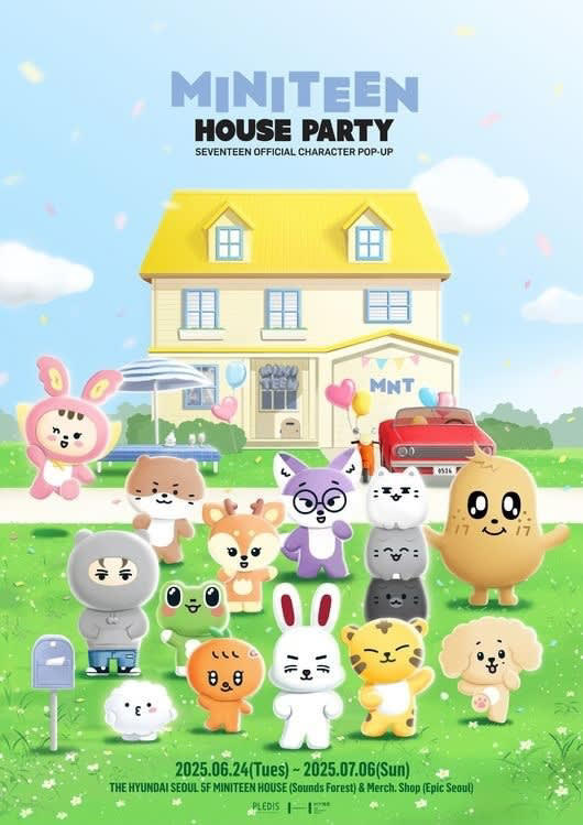 SEVENTEEN、公式キャラクターのポップアップを韓国で6月24日より開催