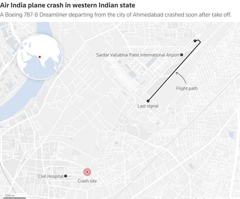 Air India plane crash LIVE: London Gatwick-bound flight crashes in ...