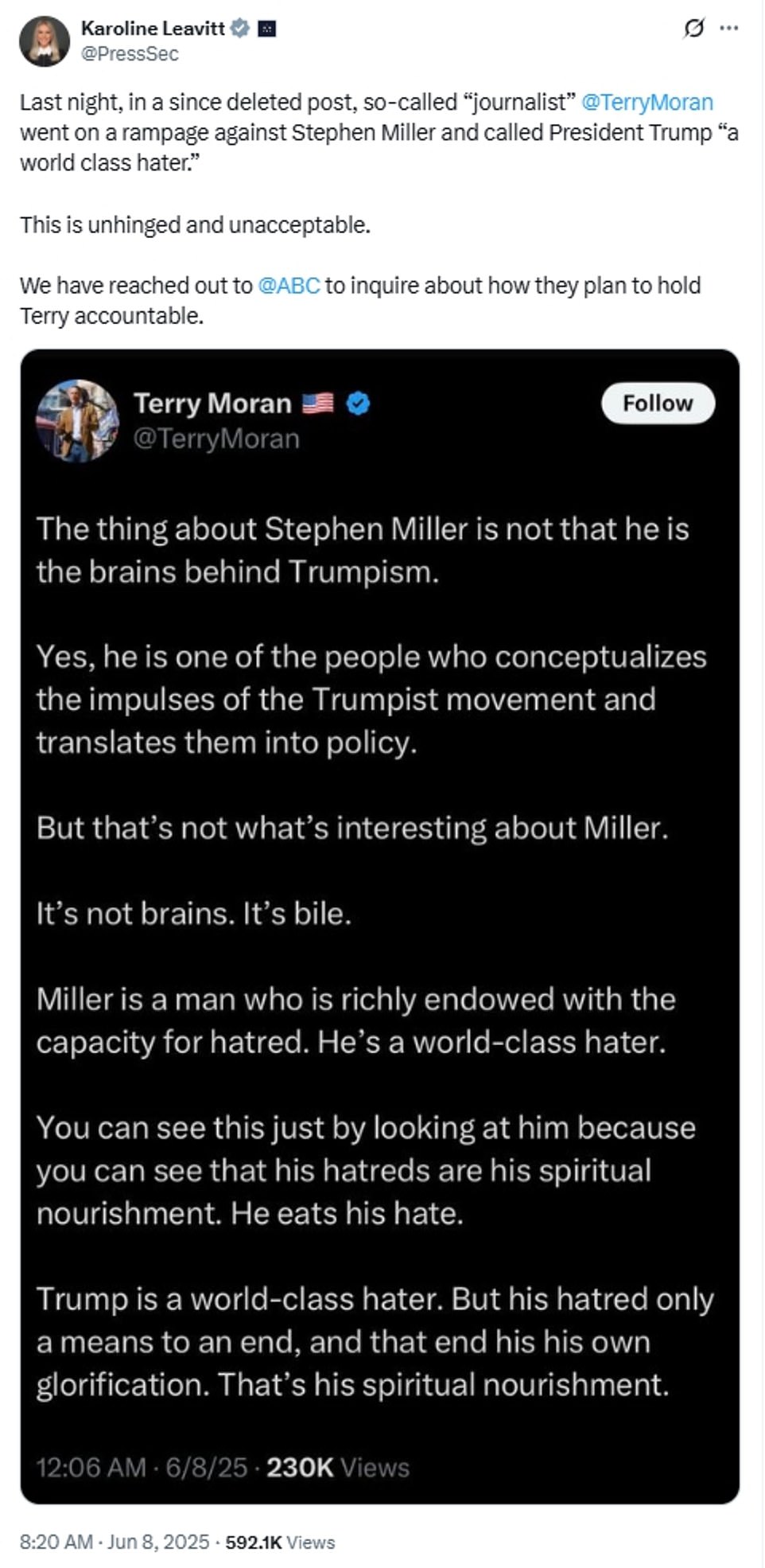 Terry Moran to launch new career on Substack after being axed