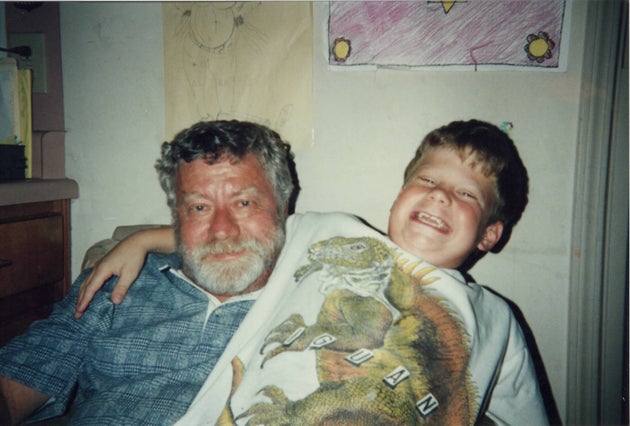 The author and his father in the 1990s.