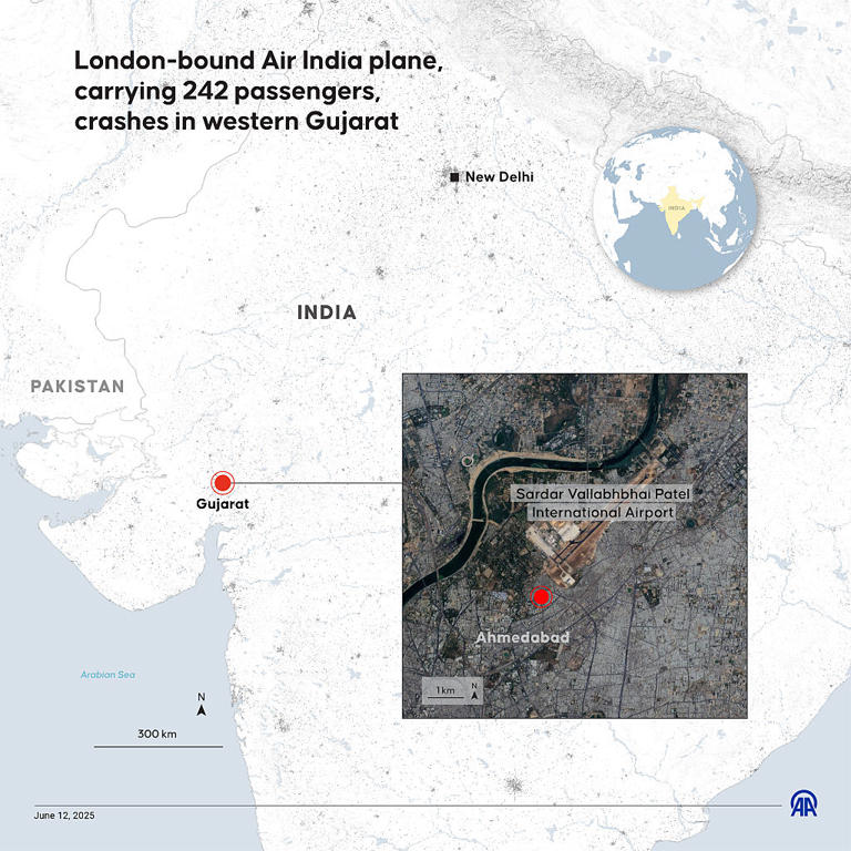 Airplane headed to London crashes with 242 on board