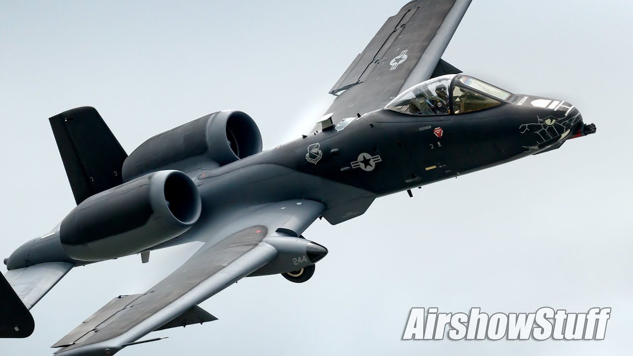 Fierce A-10 Warthog 'Black Mamba' demo with explosive strafing runs