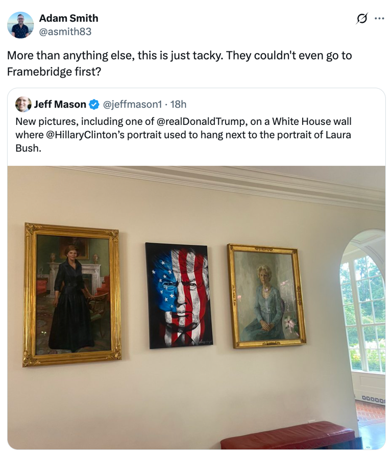 Donald Trump Replaced Hillary Clinton's Portrait With Some Questionable ...