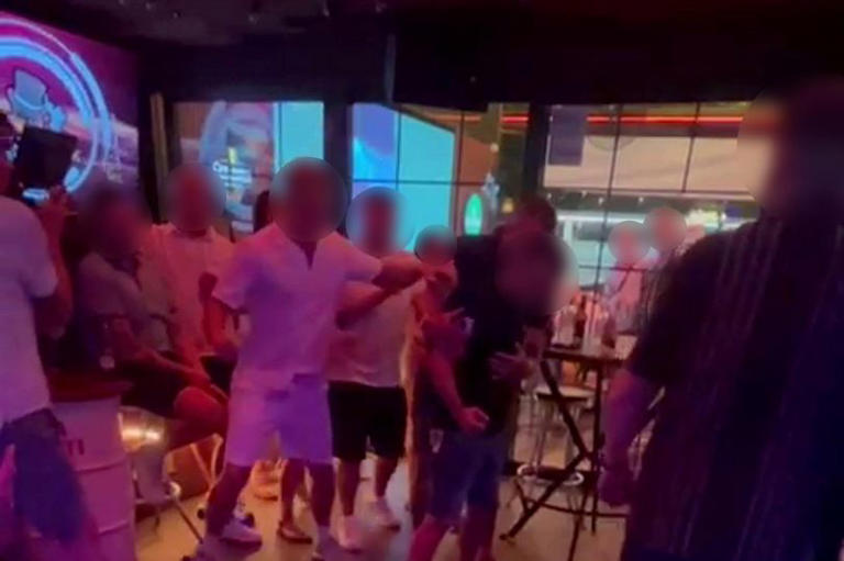 'Rowdy' Brit knocked out by single punch after scuffle with bouncer in ...