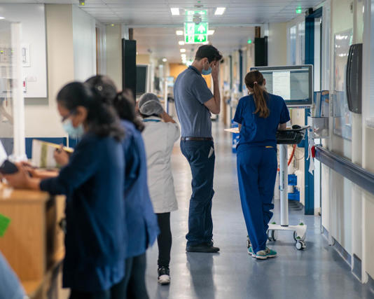 The NHS in England has recruited larger numbers of doctors from elsewhere in recent years than usual. Photograph: Jeff Moore/PA