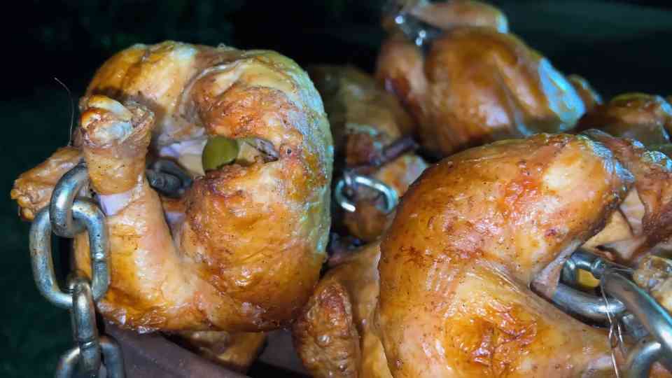 Chicken Cooked on Chains Inside a Tandoor