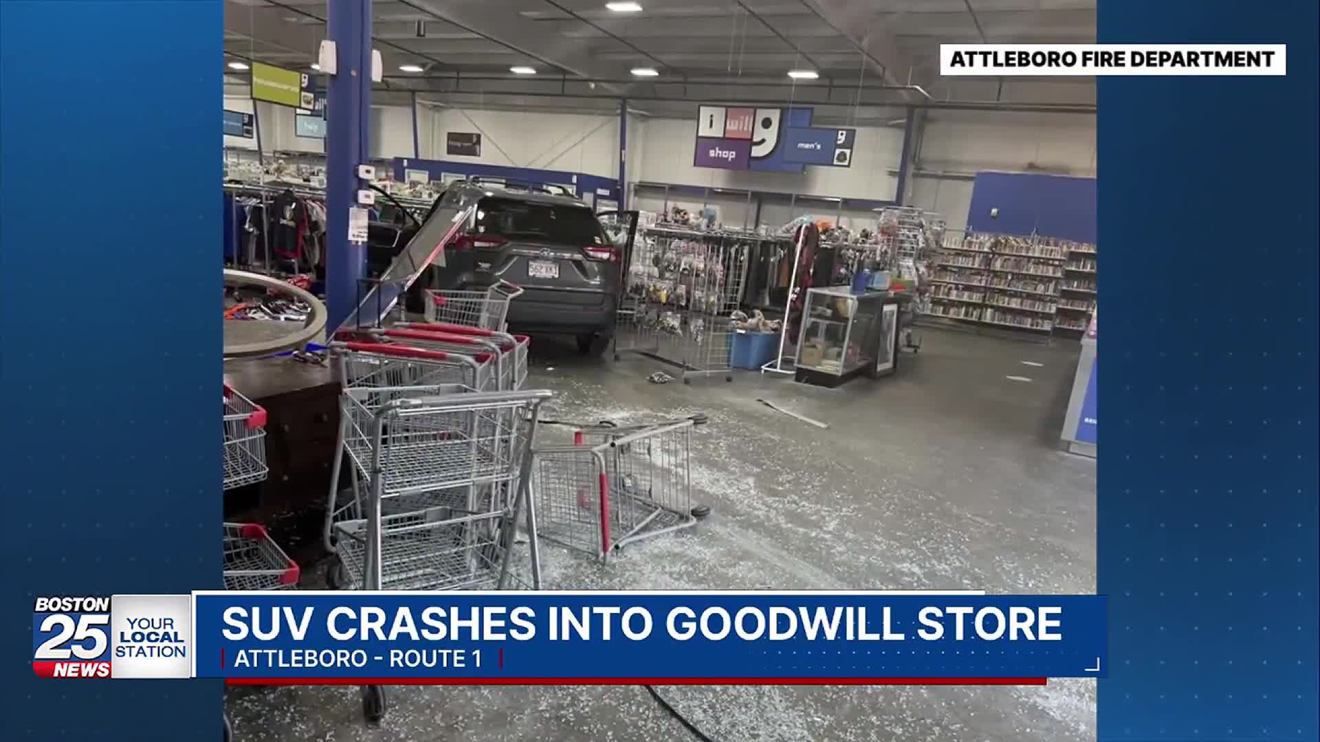 Wild video shows the aftermath of a car that drove through a Goodwill ...