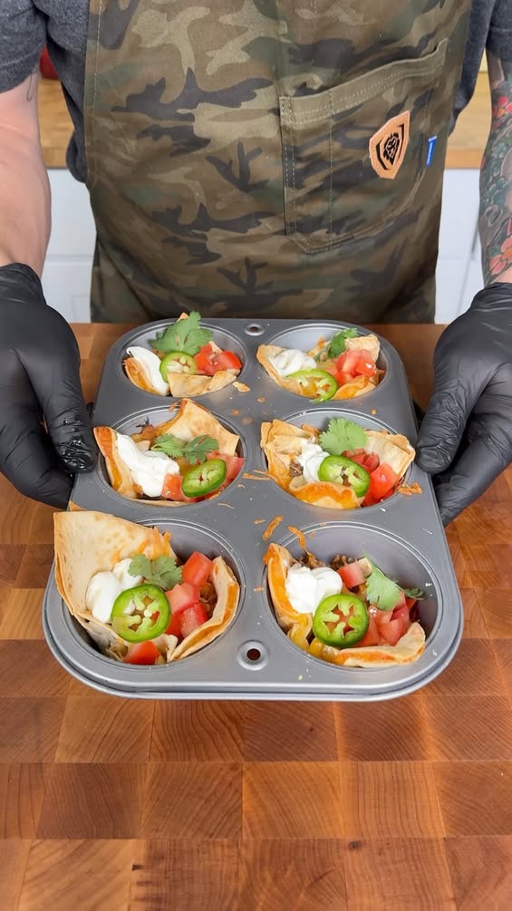 Quesadilla Taco Muffins 🌮