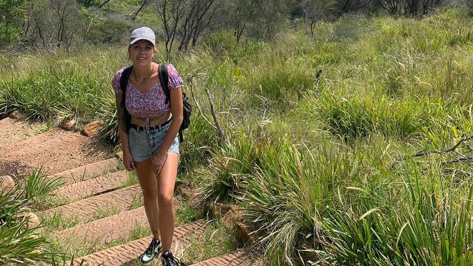 Celine Cremer pictured during her Australian adventure. (Facebook)