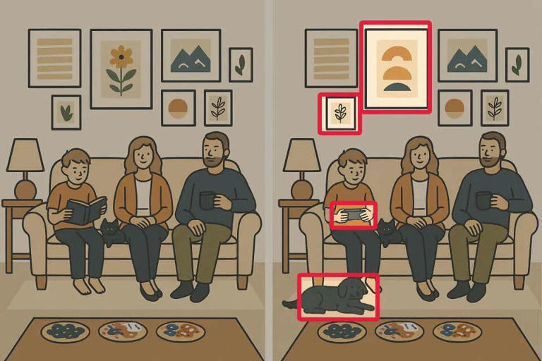 Optical illusion: Take a test and spot 4 differences in just 12 seconds