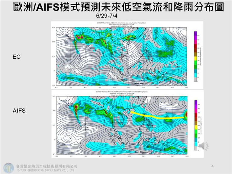 根據美國、AI模式預測，6月29至7月3日環境有利颱風生成。（圖／翻攝自賈新興YouTube）