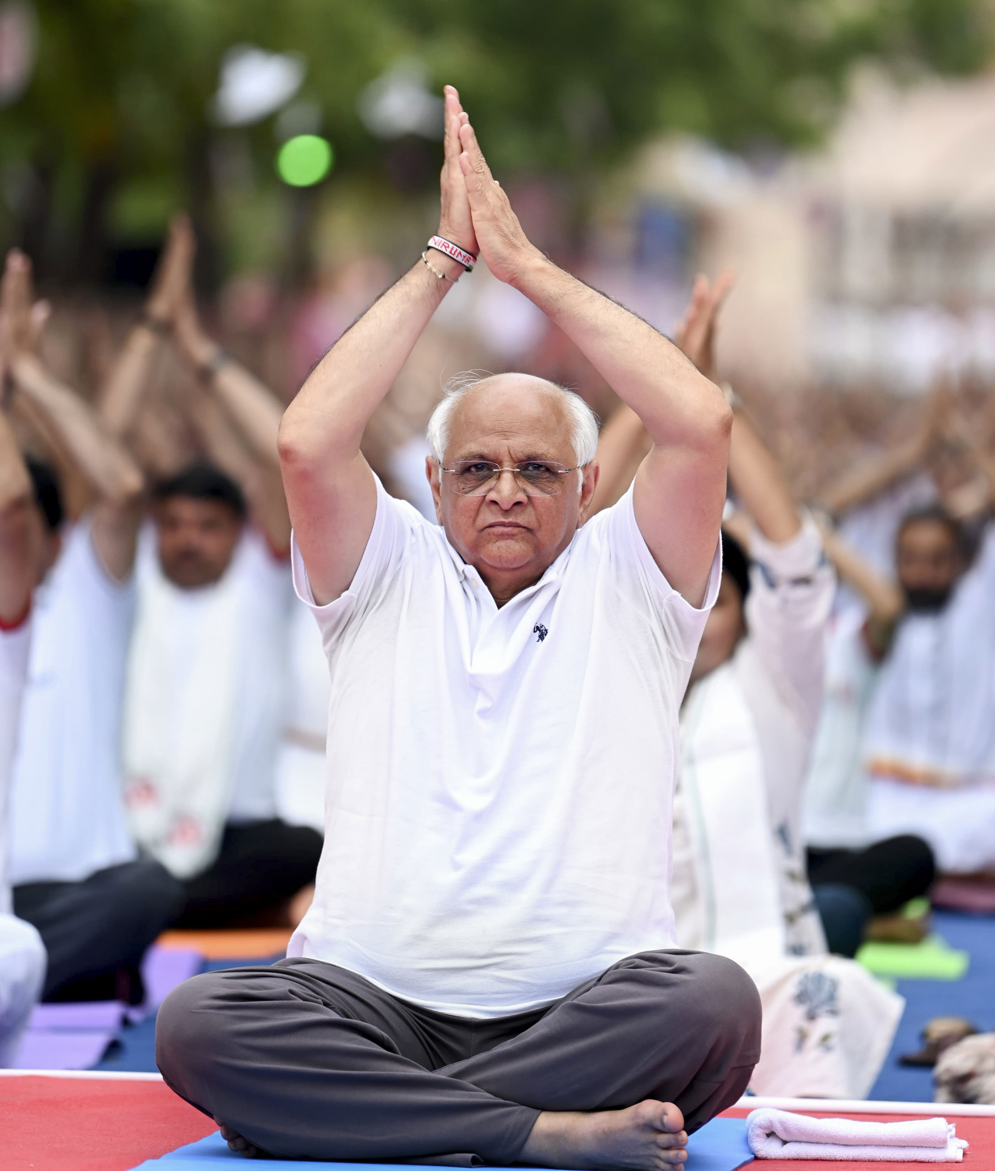 Union minister Amit Shah, Gujarat CM take part in Yoga Day celebrations in parts of state