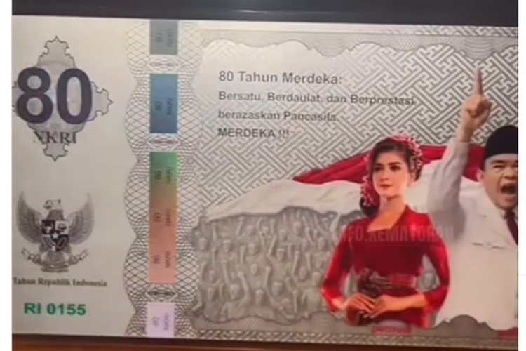 Beredar Narasi Uang Rupiah Edisi Khusus 80 Tahun Kemerdekaan RI, Ini Kata Bank Indonesia dan Peruri