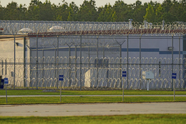 The La Salle Detention Facility is seen in Jena, La., Friday, June 20, 2025. (AP Photo/Matthew Hinton)