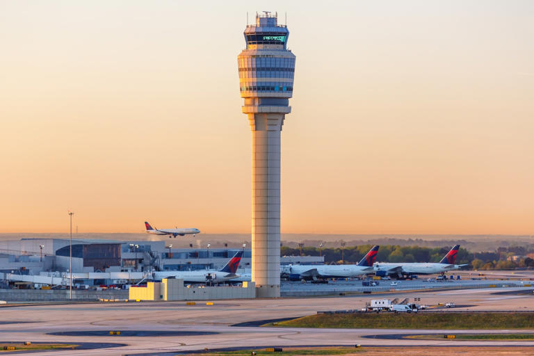 STOCK IMAGE/Getty Images - PHOTO: In this April 3, 2019, file photo, the tower at Hartsfield-Jackson Atlanta International Airport is shown in Atlanta.