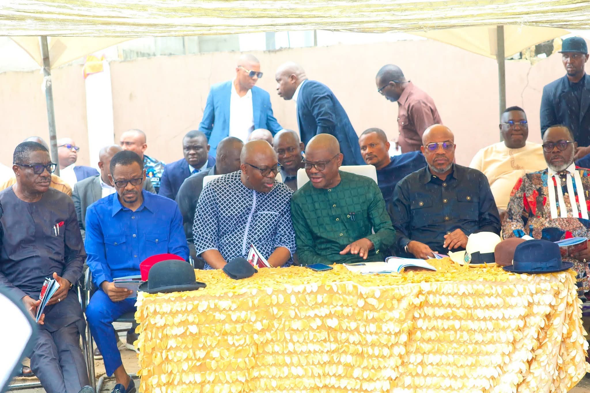 PICTORIAL: Fubara attends burial of Wike's uncle in Rivers