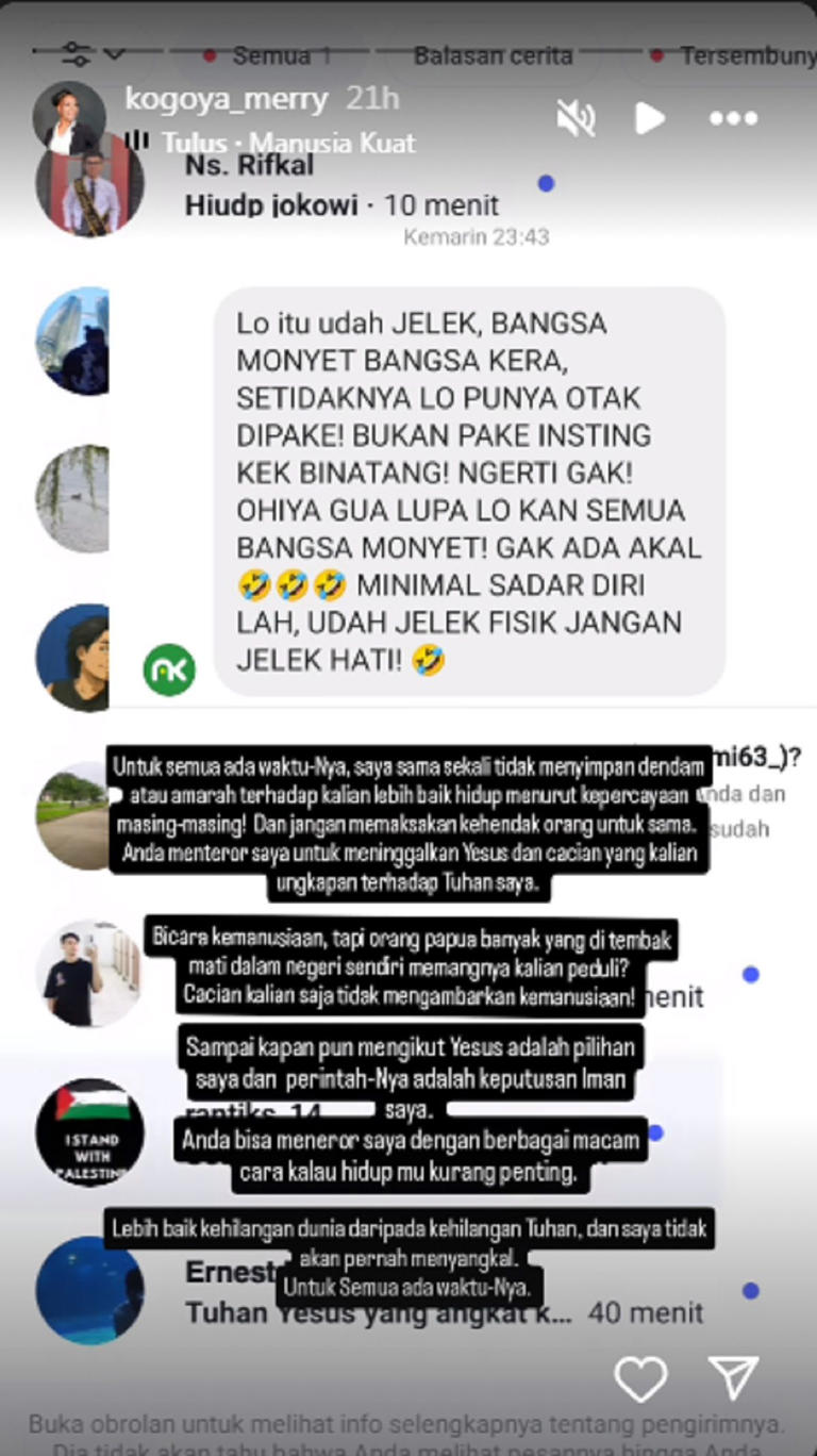 Merince menuduh orang-orang yang tidak mendukungnya itu tidak peduli dengan kondisi Papua'
