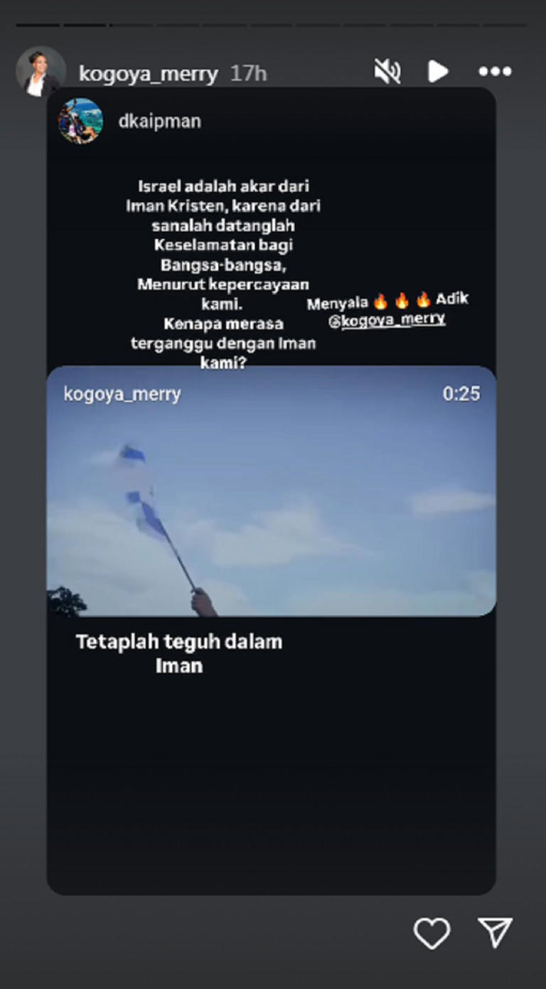 Bukti lain dukungan Merince terhadap Israel'