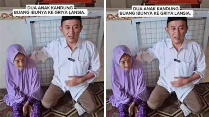 KLARIFIKASI PUTRI MBAH NASIKAH - Fitriya, putri Mbah Nasikah membantah dianggap membuang ibunya ke Griya Lansia Khusnul Khatimah di Malang, Jawa Timur. Ia menjelaskan perilaku ibunya bila dirinya sedang bekerja. (Instagram dan TikTok)