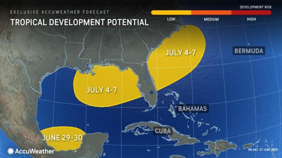 Forecasters track weather disturbance forming near Florida