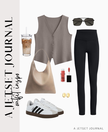 Comfy new looks with sweater vests and leggings