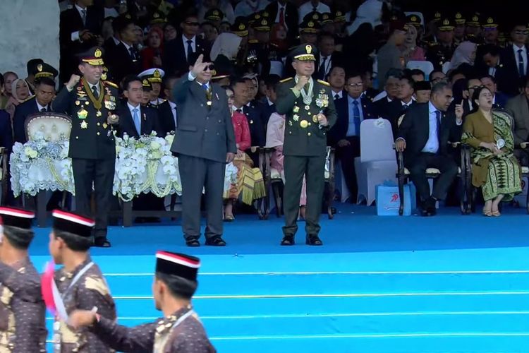 Presiden Prabowo Subianto menyampaikan ucapan Hari Bhayangkara ke-79