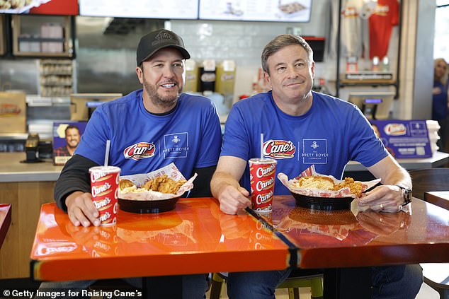 Raising Cane's founder Todd Graves (pictured with Luke Bryan) hopes the chain will earn over $10 billion in revenue some day