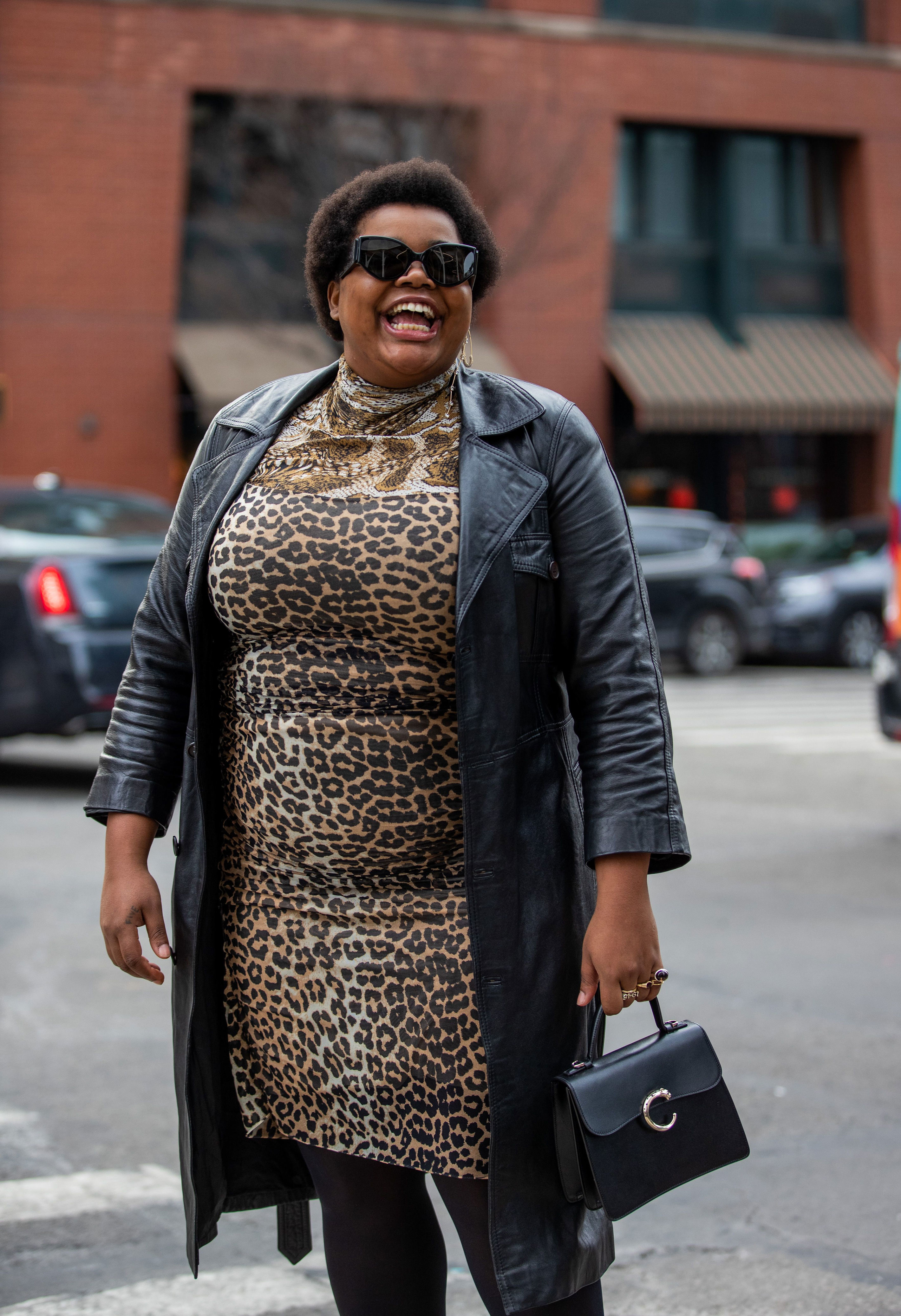 leopard print fit and flare dress Fit & Flare Ruffle Leopard Print Dress main image 1