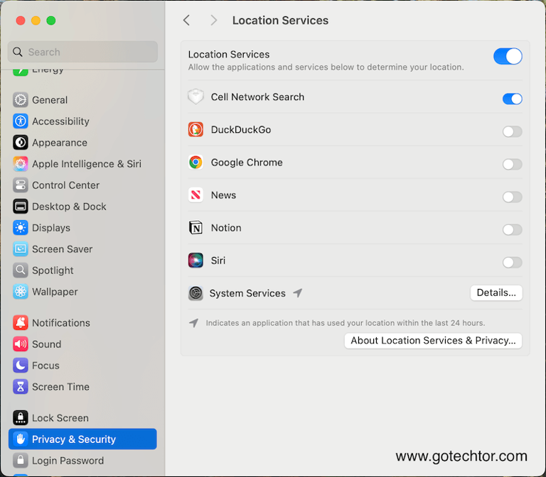 mac locations services settings 