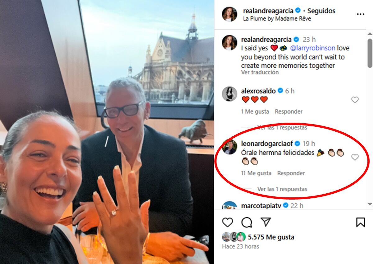 Andrea, hija menor de Andrés García se compromete, y su hermano Leonardo reacciona