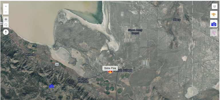 Sims Fire burns 223 acres near the Nevada-California border, now 90% ...