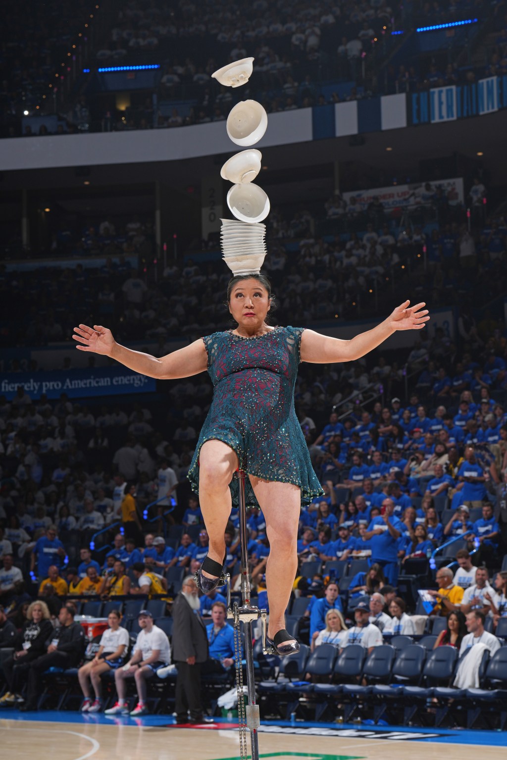 Iconic halftime act Red Panda taken off in wheelchair after scary fall