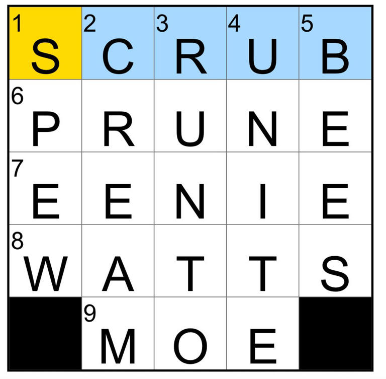 Today's NYT Mini Crossword Answers for Wednesday, July 2