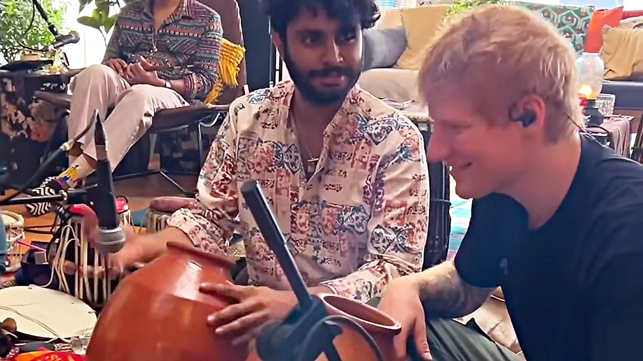 Ed Sheeran stuns fans with viral ghatam jam session in India
