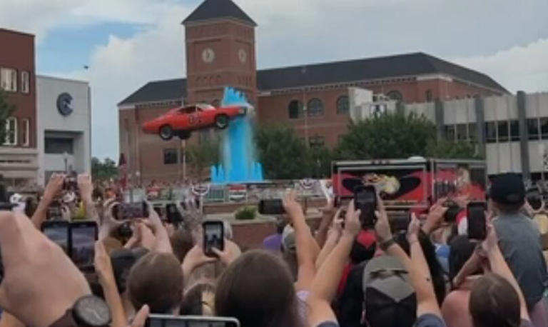 Jump of iconic car from Dukes of Hazzard show garners international
