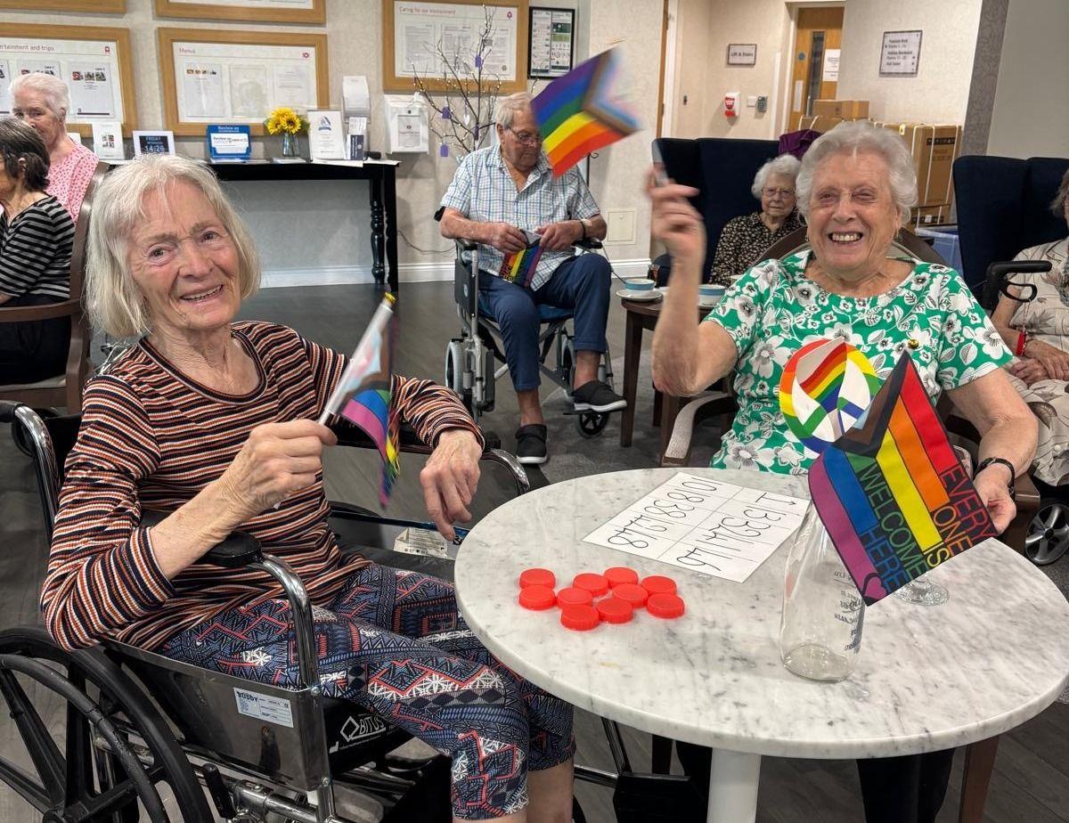 A rainbow of colour! Fareham care home flies the flag for Pride