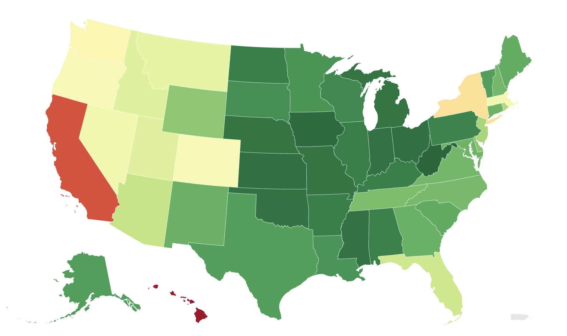 Map shows states with biggest housing - AA1HQfTB.img